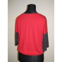 Bluzka Blanka z grafitowymi wstawkami z brokatu